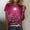 #128-Multicolor, variant on Women's Shirts Christmas Printed Short Sleeved Round Neck Top Gifts