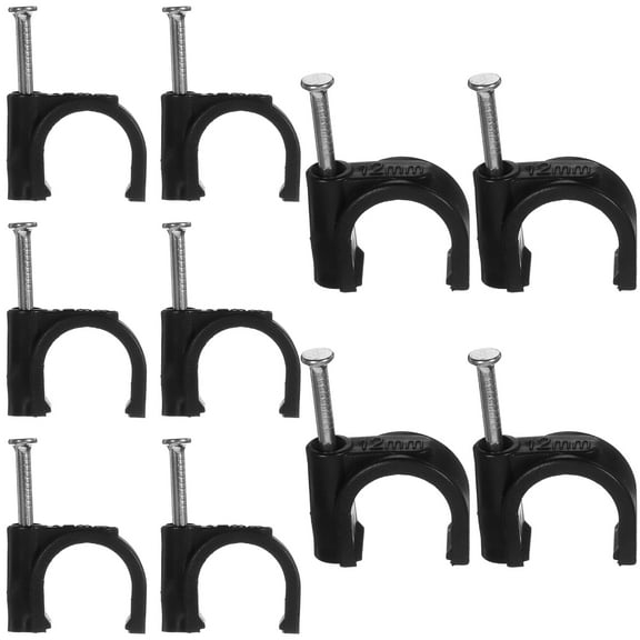 WASHWEPE 100Pcs Half Clamp with Nail for Homeowners Pipe Fixing