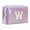W, variant on Tkrady Large Capacity Embroidered Alphabet Makeup Bag Travel Storage Bag Clutch Handbag Cosmetic Bag Purple,26 Letters