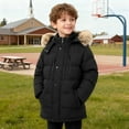 thumbnail image 2 of XIMIN Boy's Water Resistant Winter Coats Warm Thicken Puffy Hooded Insulated Thicken Parka Coat Warm Fleece Lined Outwear Windbreaker Ski Jacket, 2 of 8