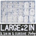 thumbnail image 2 of 559 Extra White Letters With Organizer for Changeable Felt Board (3/4 Inch and 2 Inch) + 11 Cursive Words + 12 Months + 7 Days + Pre-Cut Plastic Letters, 2 of 4