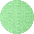thumbnail image 1 of Ahgly Company Indoor Round Solid Emerald Green Modern Area Rugs, 4' Round, 1 of 4