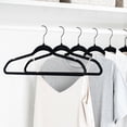 thumbnail image 6 of Better Homes & Gardens Slim Non-Slip Velvet Hangers, Black, 30-Pack, Durable and Stylish Closet Organizers, 6 of 9