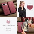 thumbnail image 4 of Wallet Case for Google Pixel 7A 2023,Magnetic Protect PU Leather Flip Case with Card Holders RFID Blocking Kickstand Shockproof Protection Case for Google Pixel 7A 2023 (Red), 4 of 18