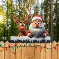 thumbnail image 6 of 2 pcs Christmas Fence peeker Decoration Santa Claus elk Snowman Peeking Garden Yard Cute Outdoor Sign Ornament for Xmas DIY Art Patio Decor, 6 of 9