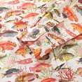 thumbnail image 6 of YIUME Men's Hawaiian Shirt Sea Ocean Fish Print Cotton Button-down Long Sleeve Aloha Shirt, 6 of 9