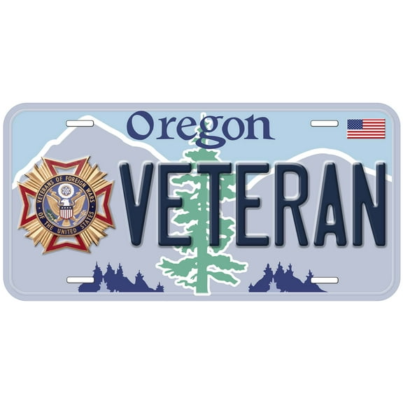 Oregon Veteran Novelty Car Auto License Plate
