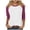 Purple, variant on Trendfront Womens Summer Crew Neck 3/4 Sleeve T-Shirts Color Block Raglan Sleeve Tees Baseball Style Sporty Apparel Wear Tops