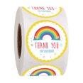 thumbnail image 1 of 1 Rouleau de 500 Autocollants de Sceau Autocollants Cadeaux de Fête Autocollants Ronds Arc-en-Ciel, 1 of 8