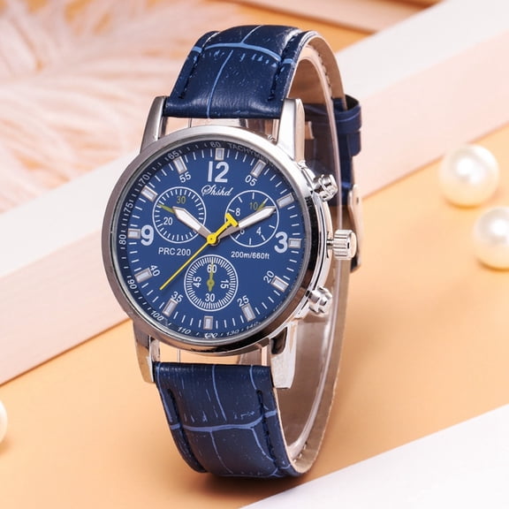 CIENVNSTG Men'S Watch Business Sport Watches Clock Fashion Numerals Faux Leather Analog Quartz Gentleman Gift