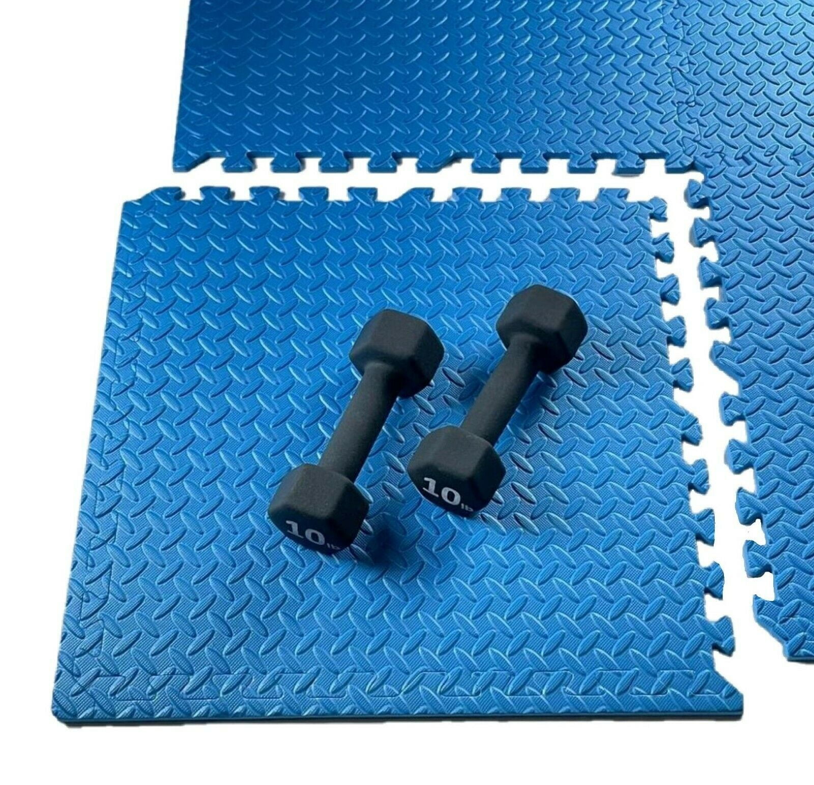 Puzzle Exercise Mat with EVA Foam Interlocking Tiles for Exercise, Gymnastics and Home Gym Protective Flooring- Pack of 6, 24 x 24 x 3/8 Inches