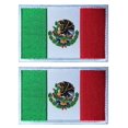 thumbnail image 1 of 2 parches de bandera de México AliPlus bordados tácticos militares morales parche gancho y bucle, 1 of 8