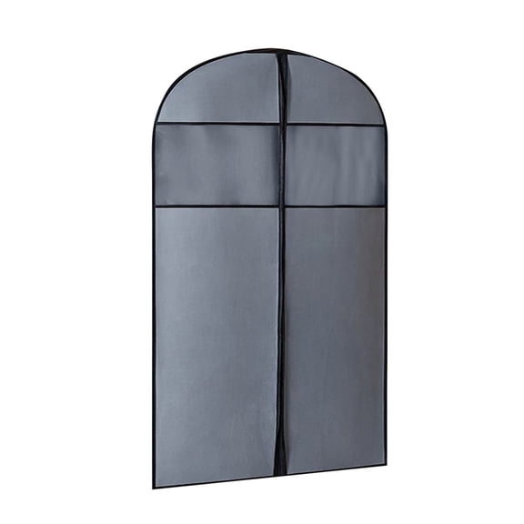 Hanging Garment Bag Clothes Cover With Transparent Window Metal Zipper Bottom Closure for Shirts Jackets Sweaters Storage