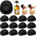 thumbnail image 2 of 24PCS Plastic Mini Western Cowboy Cowgirl Hats Miniature Hats, Cute Doll Cupcake Topper Tiny for Pretend Play Dollhouse Decoration, approx. 1.73 inch/ 4.4 cm, 2 of 5
