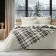 thumbnail image 3 of Evergrace Cozy Christmas Throw Gray Check 50"x72", 3 of 10