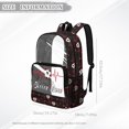 thumbnail image 7 of ZIATUBLES 17 Inch Heavy Duty Clear Backpack, Fabric & PVC Transparent Bag with Soccer Mom Heartbeat Print, Large Capacity See Through Bag Easy to Clean for School College Work, 7 of 7