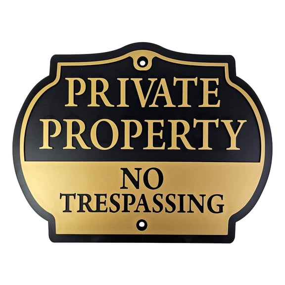 Loud & Clear - Private Property No Trespassing Sign - Ready to Mount for Homes and Businesses