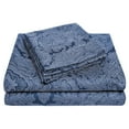 thumbnail image 2 of Superior Italian Paisley Cotton Blend Sheet Set, Queen, Navy Blue, 2 of 7