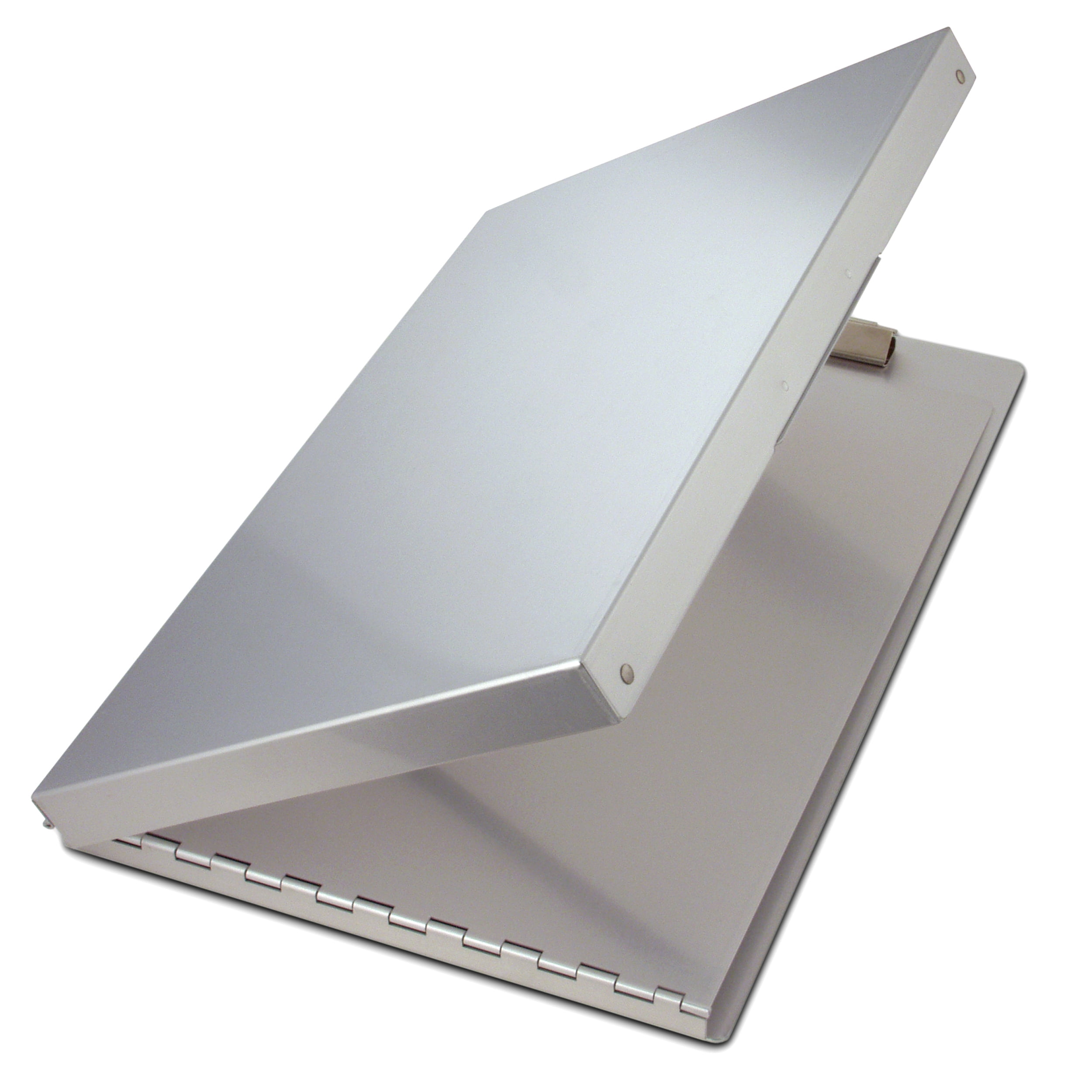 Saunders 10519 0.5 in. Clip Capacity Holds 8.5 in. x 14 in. Sheets Snapak Aluminum Side-Open Forms Folder - Silver