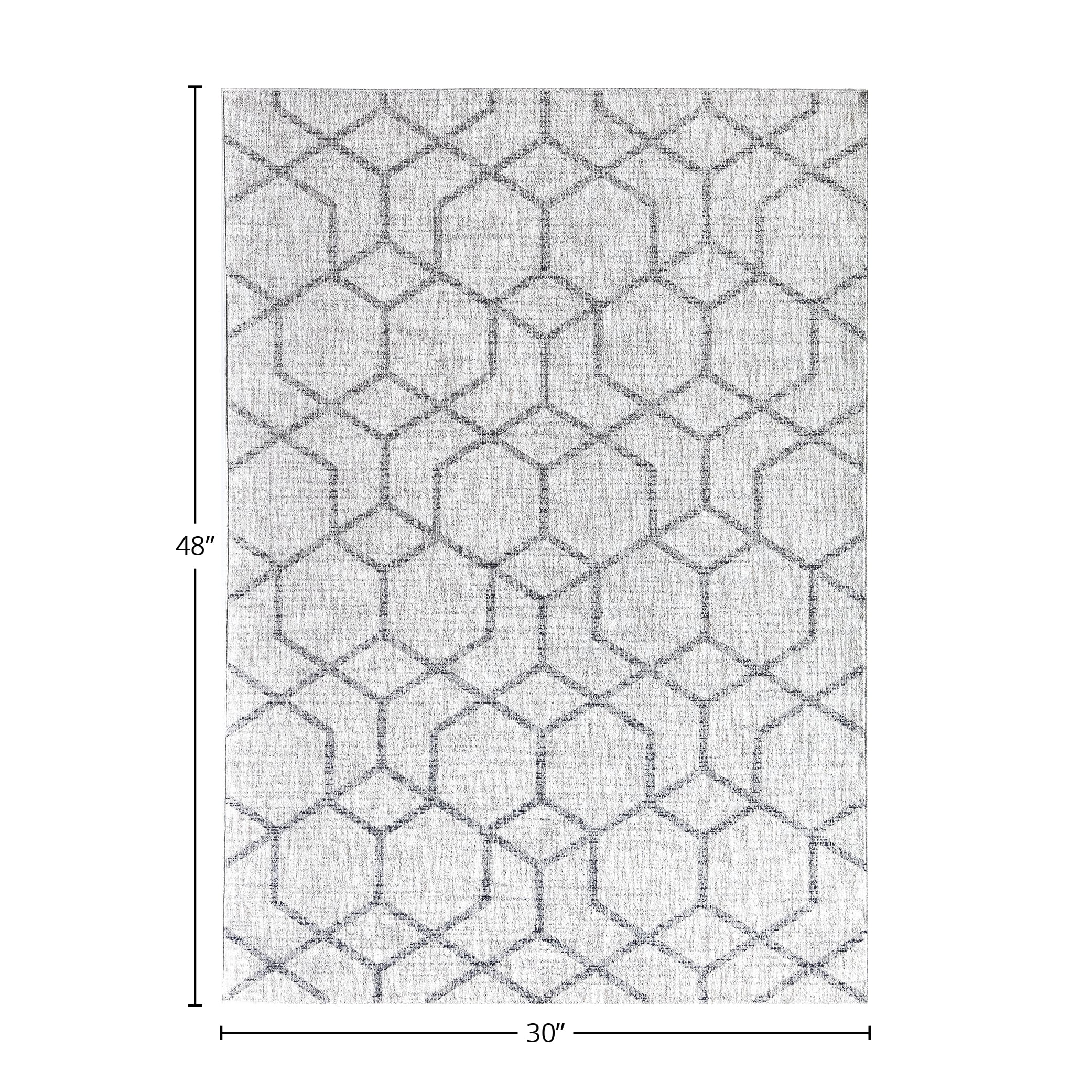 Mason Brooks Cressida CA25A Gray Stone Geometric Contemporary Gray Area  Rug, 2'6