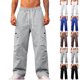 thumbnail image 1 of RKSTN Men's Cargo Joggers Sweatpants Oversized Drawstring Elastic Waist Athletic Pants Mens Casual Solid Plus Size Relaxed Fits Running Workout Gym Track Sport Hiking Wide Leg Sweatpant with Pocket, 1 of 10