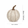 thumbnail image 2 of Halloween Resin Faux Pumpkin Decor – 20cm Tall Simulated Woven Pattern Pumpkin Ornament – Halloween Party Decorations for Yard Garden Holiday Layout, 2 of 8