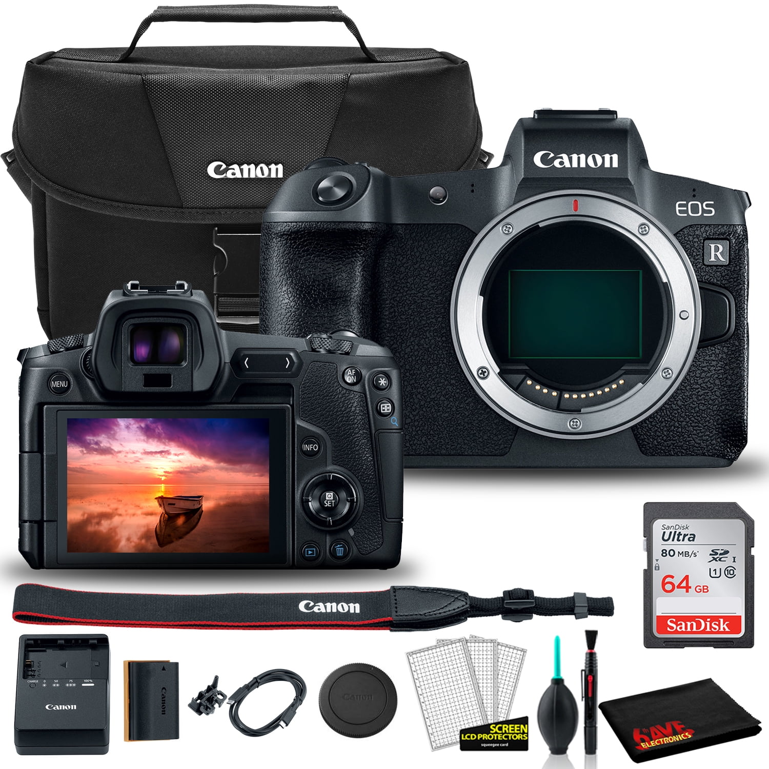 Canon EOS R Mirrorless Digital Camera (Body Only) (3075C002) + Canon