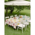 thumbnail image 4 of Outdoor Tablecloth with Umbrella Hole for Patio/Picnic/Party/Camping, Colorful Polka Dot Waterproof Table Cloth Rectangle Table Cover Washable, Cartoon Watercolor Geometric Beige (60"x 120"), 4 of 8