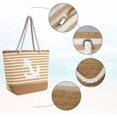 thumbnail image 4 of Bolso de playa para mujer | Bolso de viaje de lona | Bolso de hombro grande con asa de cuerda para playa, vacaciones, compras, viajes, regalo de Navidad, 4 of 4