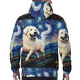 thumbnail image 7 of Wukai Vintage Starry Sky Puppy Print Men Hoodies Fleece Sweatshirts Long Sleeve Sweaters Pullover Fall Outfits Winter Clothes-X-Large, 7 of 7