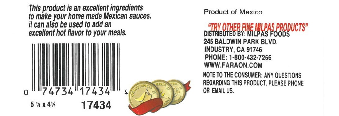 Milpas Whole Chile Pequin, 0.125 OZ