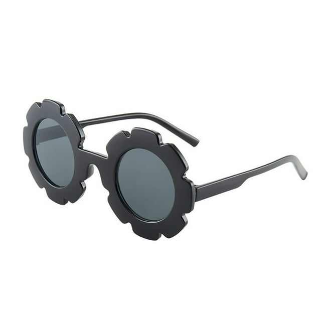 Lunettes de Soleil à Fleurs pour Enfants, Lunettes de Soleil à Fleurs Rondes pour Filles d'Âge Préscolaire, Lunettes de Soleil Mignonnes pour Bébé, Lunettes de Soleil de Plage Extérieures Colorées, Ensemble de Décorations de Fête, Décorations de Fête pour Femmes, Rose, Tente d'Événement, Robe d'Événement