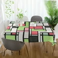 thumbnail image 3 of Yayeee Tablecloths 60" x 90" Rectangle Wrinkle Resistant Party Table Cover, Green Abstract Geometric, 3 of 8