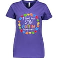 thumbnail image 3 of Inktastic I Love my Son Autism Awareness Women's V-Neck T-Shirt, 3 of 5