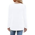 thumbnail image 5 of Long Sleeve Shirts for Women Fall Fashion 2026 Dressy Casual Blouses Trendy Pleated Tunic Tops for Leggings White 2XL, 5 of 6