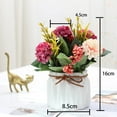 thumbnail image 2 of Plantas de flores artificiales, mini flores de hortensias falsas en maceta para decoración, 2 of 6