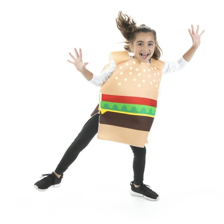 Hauntlook Cheesy Burger Halloween Children's Costume - Funny Food Suits for