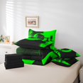 thumbnail image 4 of Erosebridal Green Abstract Bedding Full Size, Chic Minimalism Bed in a Bag Full size, Circle Decor, Reversible 7-Piece, 4 of 5