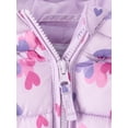 thumbnail image 2 of The Children's Place Toddler Girls Long Sleeve Print Hooded Puffer Jacket, Sizes 12M-5T, 2 of 4
