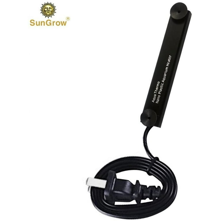 SunGrow Betta u0026 Turtle Submersible Aquarium Heater with Thermostat,  Electric Heat Controller for Tropical Fish Tank Water Temperature, 10-watt,  up to 5-gal - Walmart.com