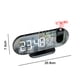 thumbnail image 3 of Reloj despertador digital de proyección, reloj de noche con espejo LED, radio con proyector de 180°, alarmas duales, cargador USB, 12/24 horas, modelo Snooze, reloj de radio para decoración de dormitorio y oficina Zhivalor  OTTO-223346-2, 3 of 7