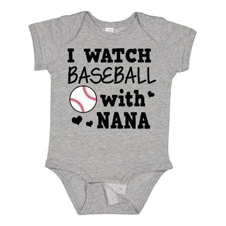 

Inktastic I Watch Baseball with My Nana Gift Baby Boy or Baby Girl Bodysuit