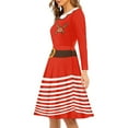 thumbnail image 2 of FKELYI Red Stripes Women Dress Size 4XL Comfy Reindeer Formal Christmas Dresses for Women Casual Midi Length Dress for Festival Hoilday, 2 of 4