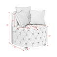 thumbnail image 5 of Canddidliike Wide 360-Degree Swivel Movable Round Barrel Chair, Button Tufted Sofa, Beige, 5 of 9