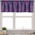 thumbnail image 3 of Ambesonne Ethnic Valance & Curtain, Paisley Flower, 55"x45", Dark Blue Purple, 3 of 6