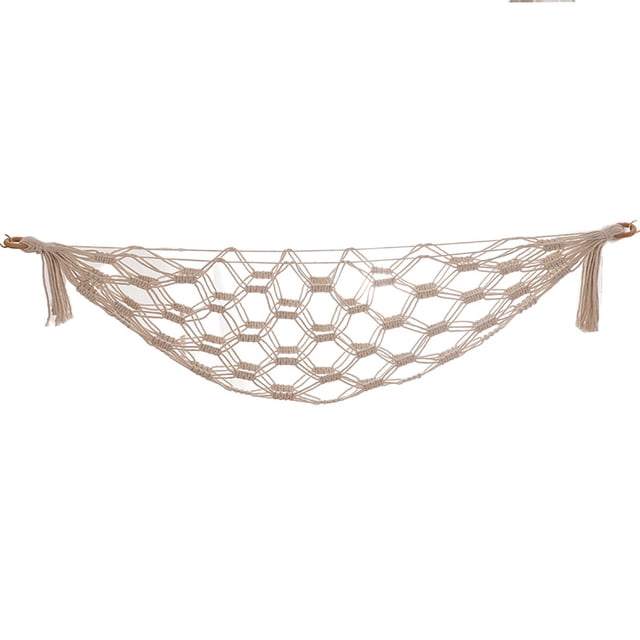 Hamaca de macramé para frutas con 2 ganchos para colgar debajo del gabinete Cesta colgante Soporte para vegetales Espacio TUNC Sencillez