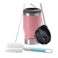 thumbnail image 1 of Portalatas Bloosom  De Cerveza De Acero Inoxidable Vaso Térmico 14oz Rosa, 1 of 5