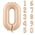 thumbnail image 2 of 40in Caramel Number Balloon #2 | Unpopped, 2 of 2