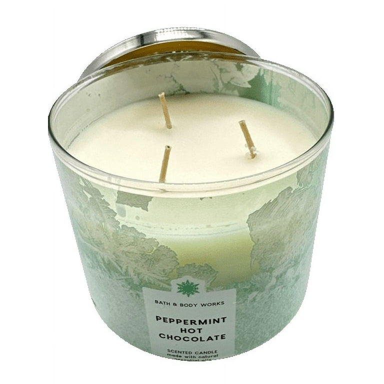 Bath & Body Works White Barn PEPPERMINT HOT CHOCOLATE 3-Wick