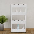 thumbnail image 1 of Estante de almacenamiento blanco, torre de almacenamiento con diapositivas rodantes, estante de almacenamiento, innovación moderna, 1 of 13